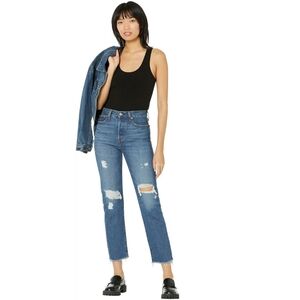 NWT Levi's 32 Premium Indie Sleeze Button Fly High Rise Wedgie Straight Leg Jean